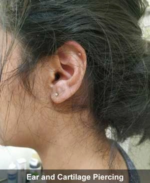 painless ear piercing in gurgaon