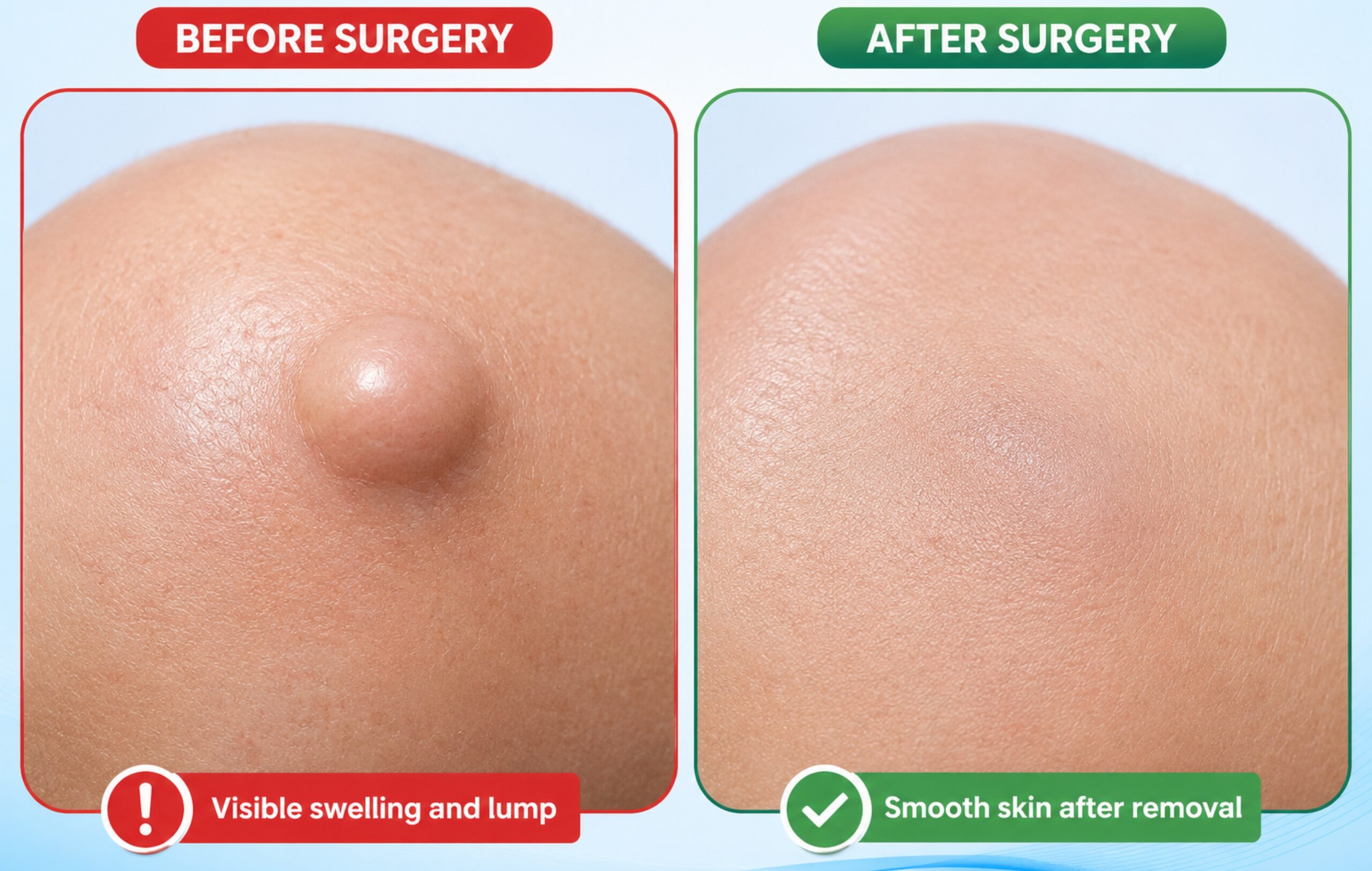 Close-up of a ganglion cyst swelling near a finger joint before treatment at Skin Aura Clinic Gurgaon