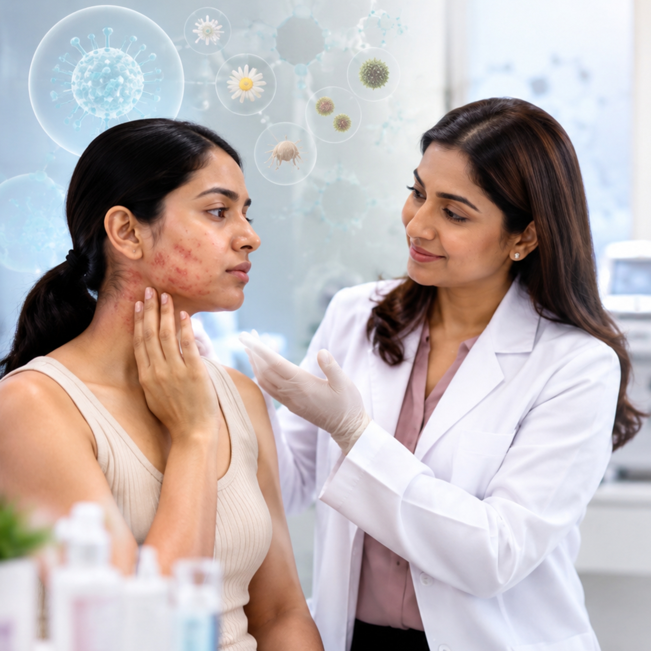 Skin Aura dermatology clinic interior in DLF Phase 4 Gurgaon, best skin clinic in Gurgaon Delhi NCR