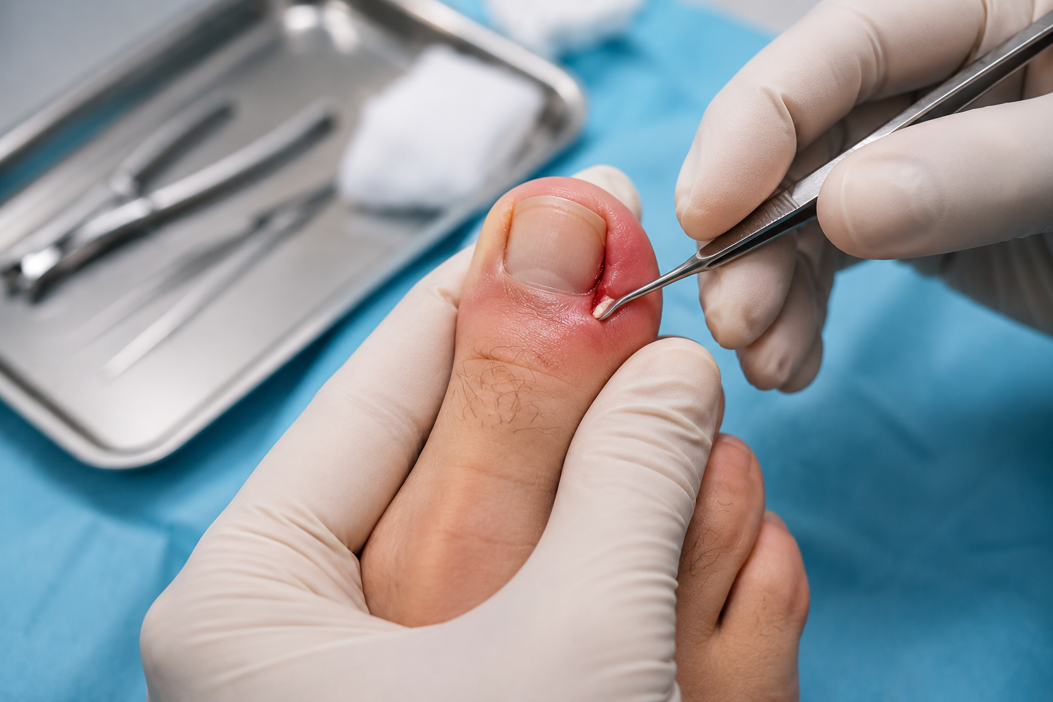 Ingrown toenail removal and nail surgery consultation at Skin Aura Clinic Gurgaon